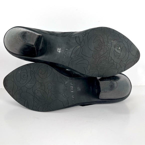 Fidji Shoe Size 37 Black Leather Dress Women's Mary Jane Made in Portugal - Picture 13 of 14